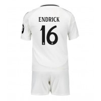 Real Madrid Endrick #16 Heimtrikotsatz Kinder 2024-25 Kurzarm (+ Kurze Hosen)